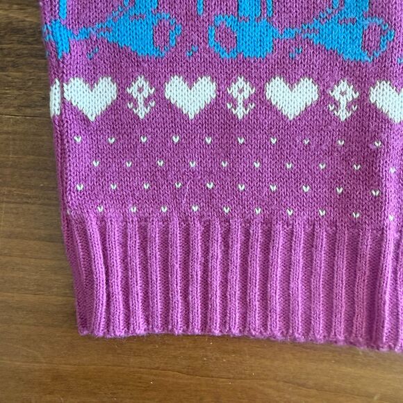 Vintage JCPenney Purple Teddy Bear Sweater Vest Girls' M (10-12) - Picture 10 of 13